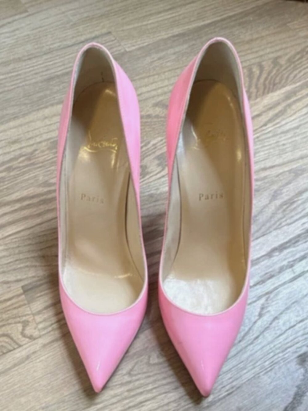 Christian Louboutin Pink Patent Pigalle Follies Size 39
